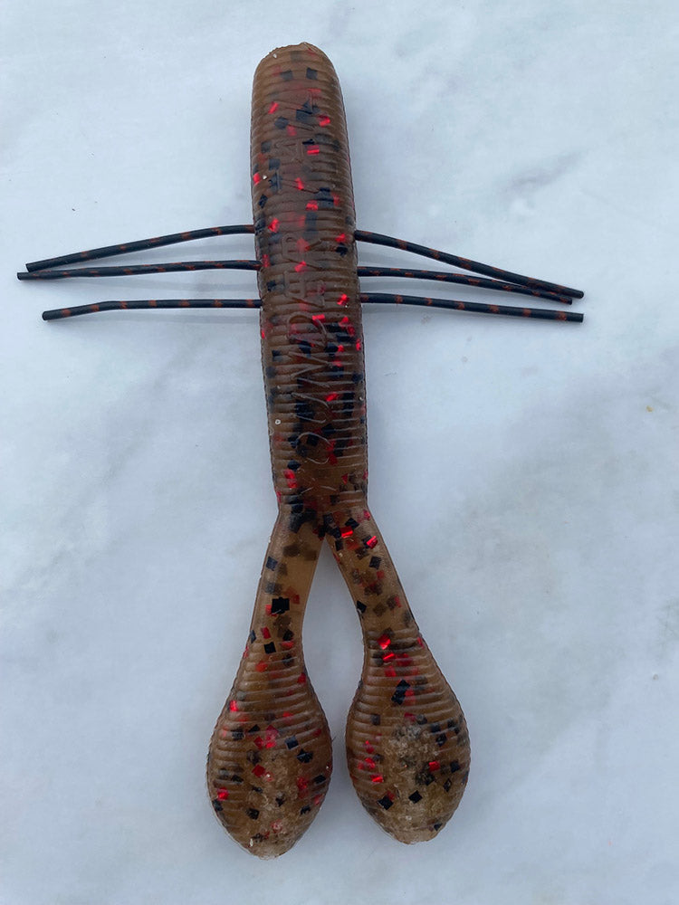 Youndertail - Burnt Orange with Red & Black Flakes