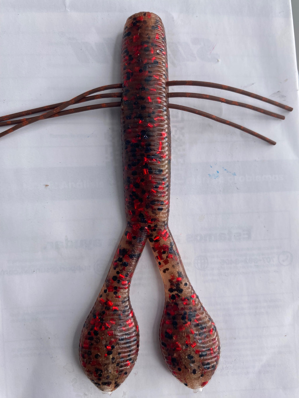 Youndertail - Burnt Orange with Red & Black Flakes
