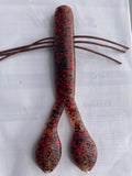 Youndertail - Burnt Orange with Red & Black Flakes