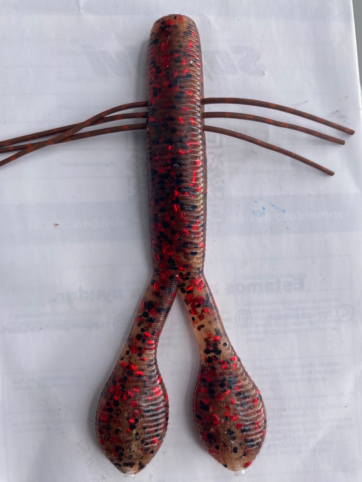 Youndertail - Burnt Orange with Red & Black Flakes