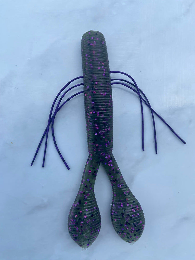 Youndertail - Green Pumpkin with Purple Flakes